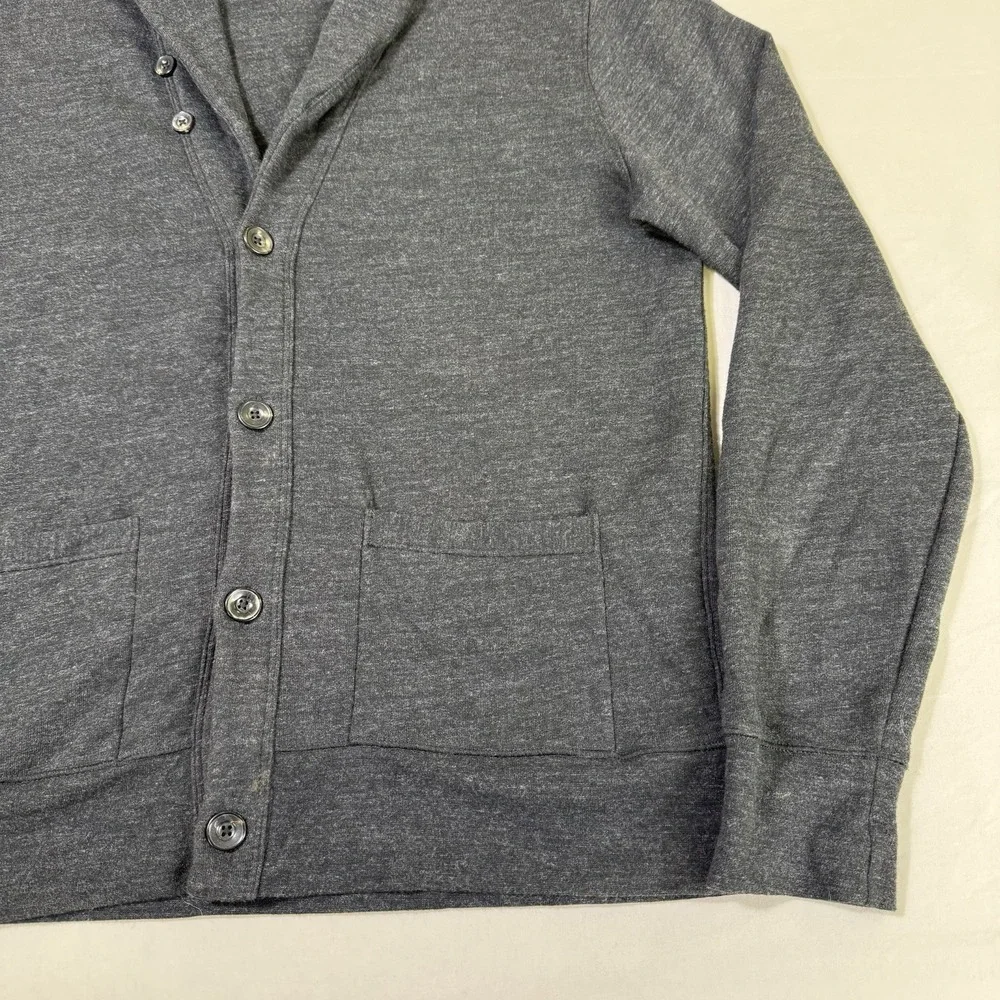 Polo Ralph Lauren Sweater Men's Size Medium Shawl Collar Cardigan Grey Button Up